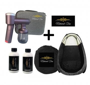 Compleet met tent cordless natural tan brons